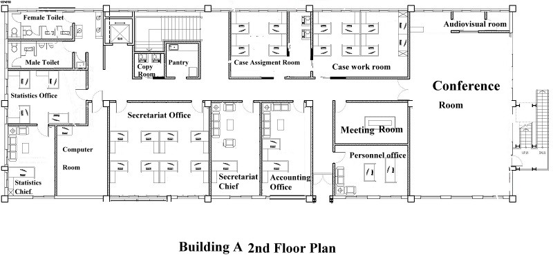 HuaLien City Administrative Enforcement Office Building A 2nd Flood plan on Hualien Branch, Administrative Enforcement Agency, Ministry of Justice.