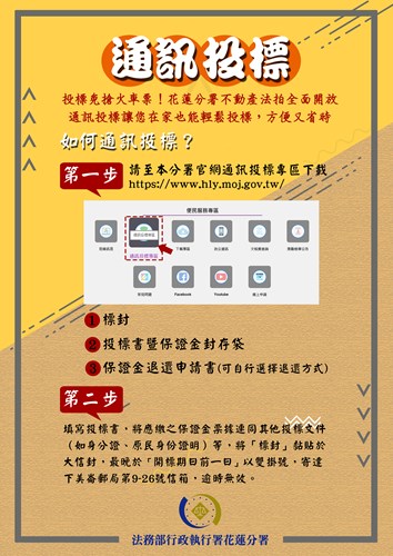 花蓮分署通訊投標海報