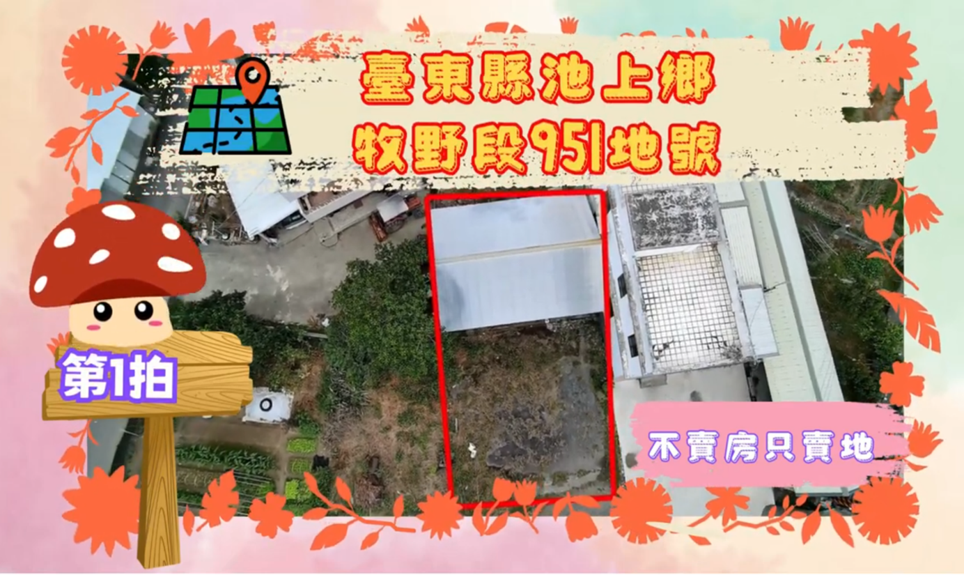 臺東縣池上鄉牧野段土地空拍畫面影片標題截圖