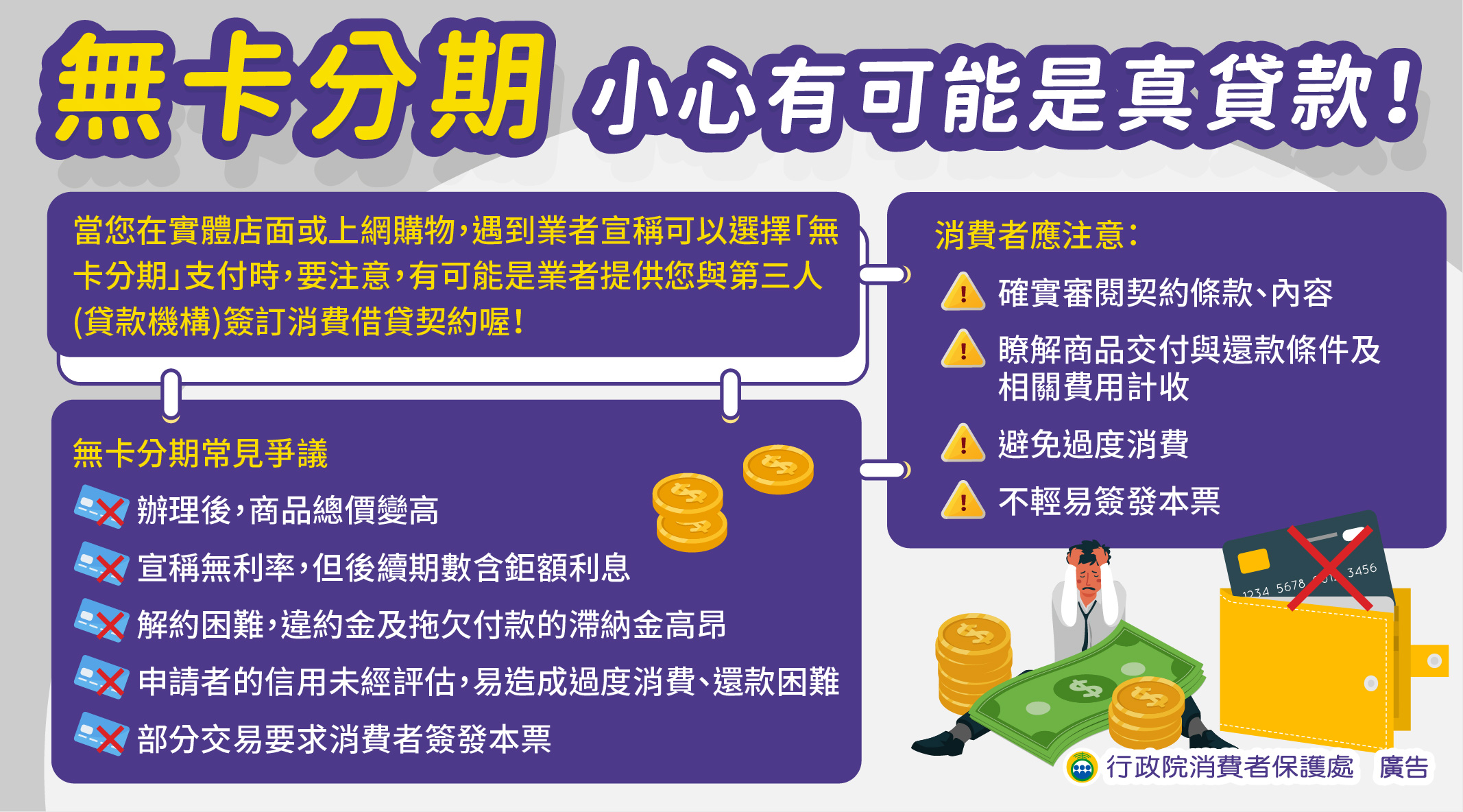 電子海報-無卡分期小心有可能是真貸款！