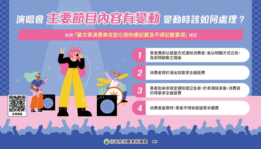 電子海報-演唱會主要節目內容有變動時該如何處理