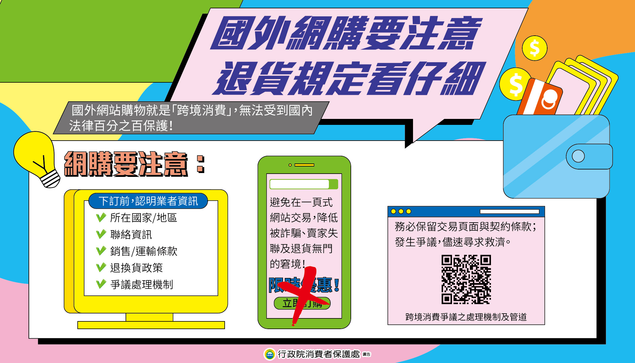 電子海報-國外網購要注意 退貨規定看仔細 