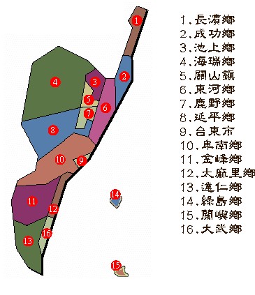 台東縣轄區圖